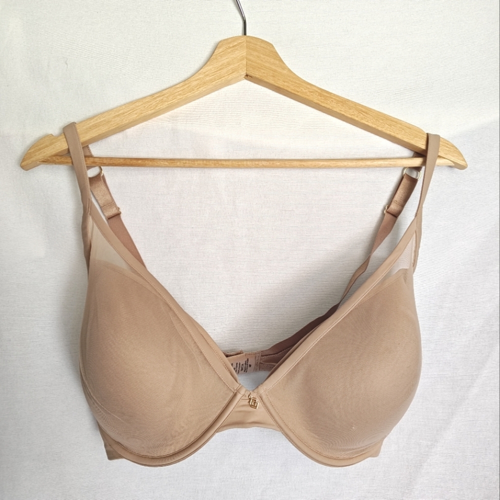 ThirdLove Bra 24/7 Classic Uplift Plunge Memory Foam Nude Tan‎ Beige 34F